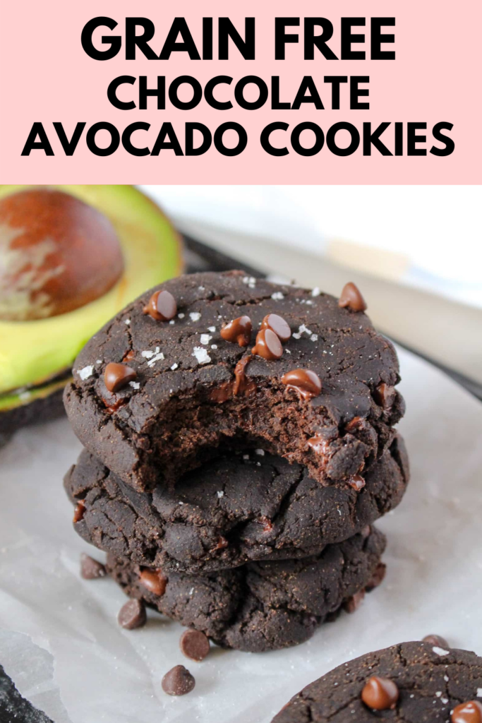 Grain Free Chocolate Avocado Cookies PIN