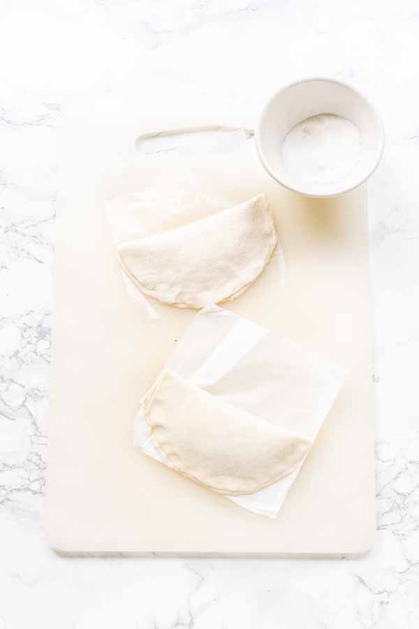 Preparing Air Fryer berry hand pies.