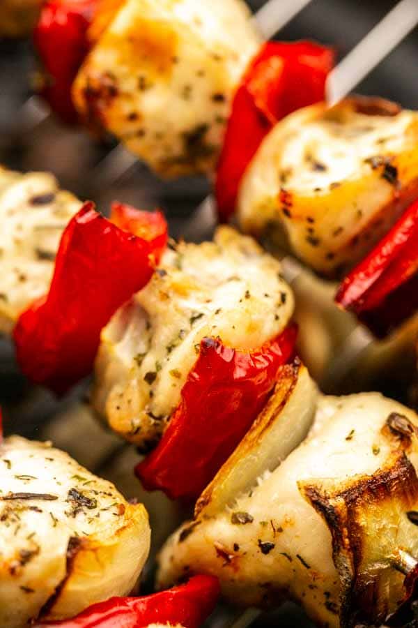 Marinade your chicken with a delicious seasoning and grill the kabobs. Marinade the chicken first. Air Fryer chicken kabobs are a great dinner option that you can put on the table fast.