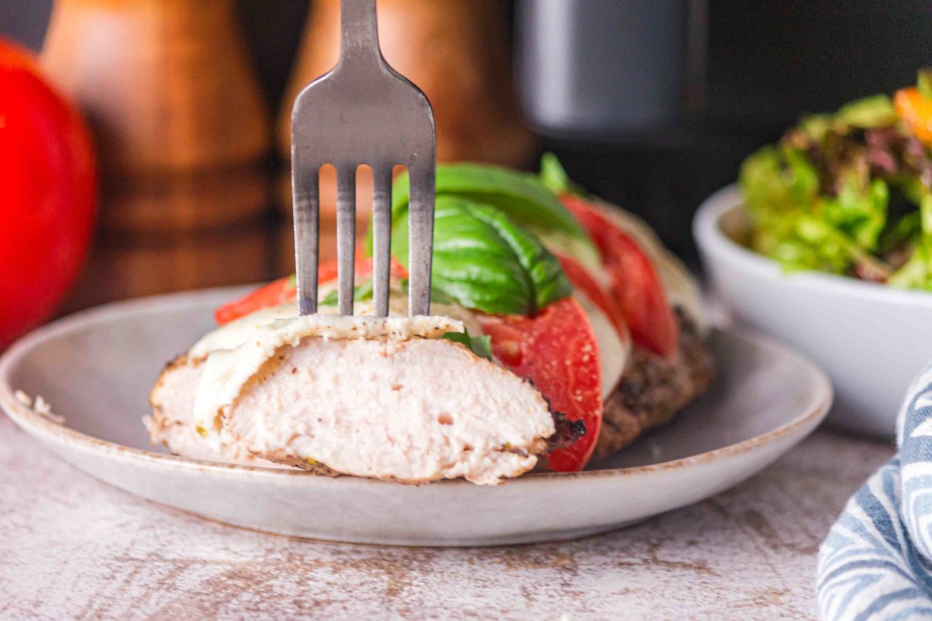 gluten free air fryer caprese chicken