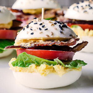 Bacon & Sauerkraut Deviled Egg Sliders