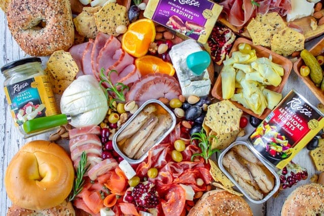 Bagel Holiday Party Charcuterie Board
