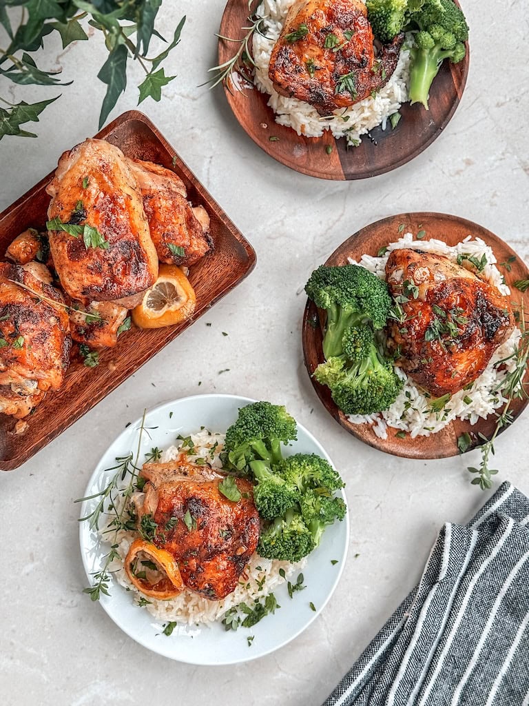 Baked Lemon Chicken Thighs 