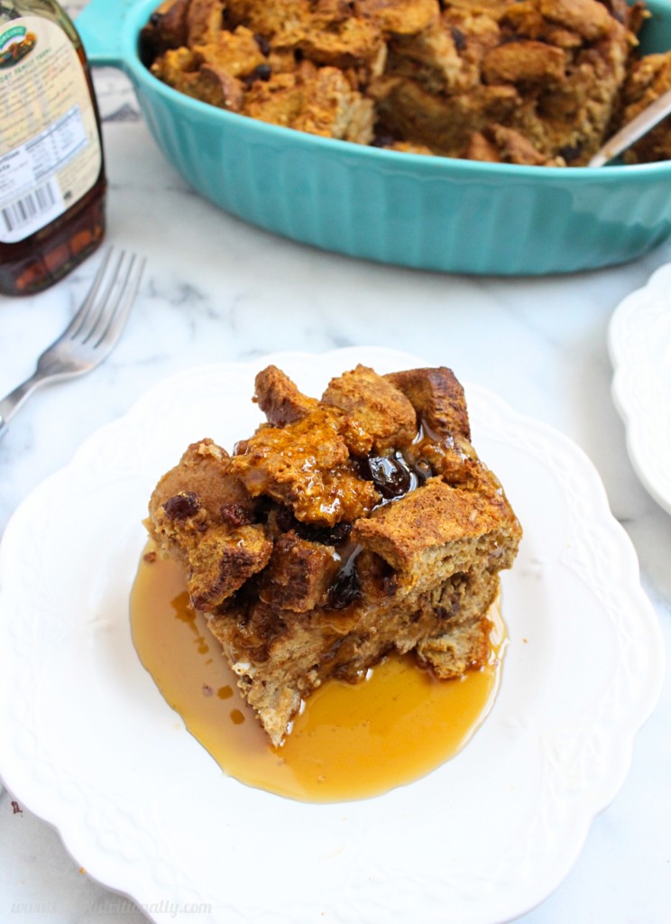 Spring clean your pantry and make this Baked Sweet Potato French Toast Casserole that is full of whole grains, ingredients you likely have on hand and makes for the most delicious brunch ever! Vegetarian, Dairy free, Nut free, Peanut free Baked Sweet Potato French Toast Casserole | C it Nutritionally