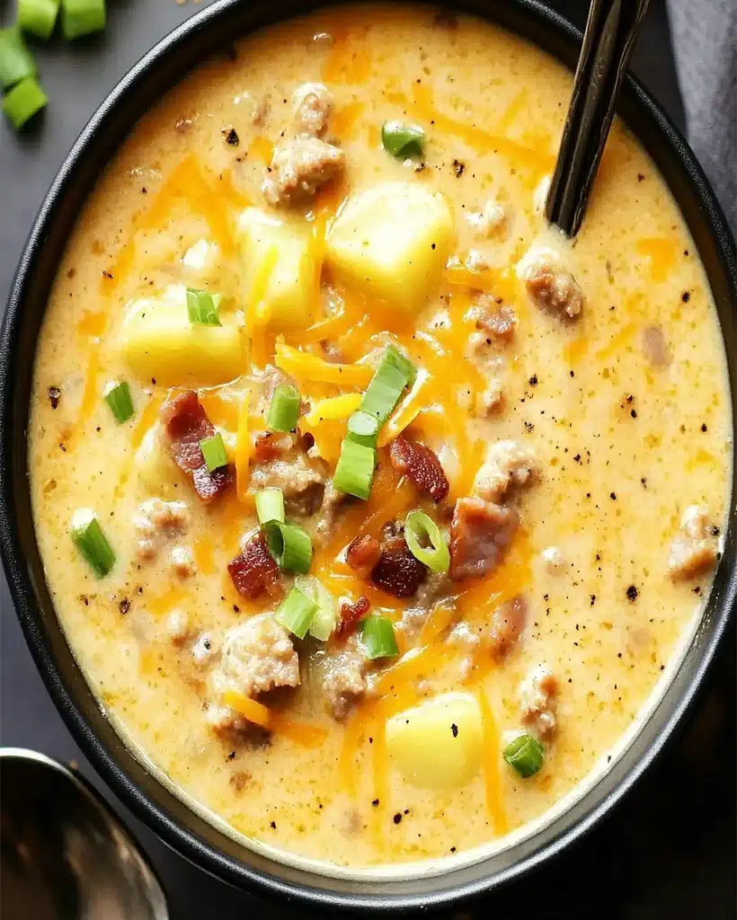 Beer Cheese Potato Soup with Sausage – Easy Recipe