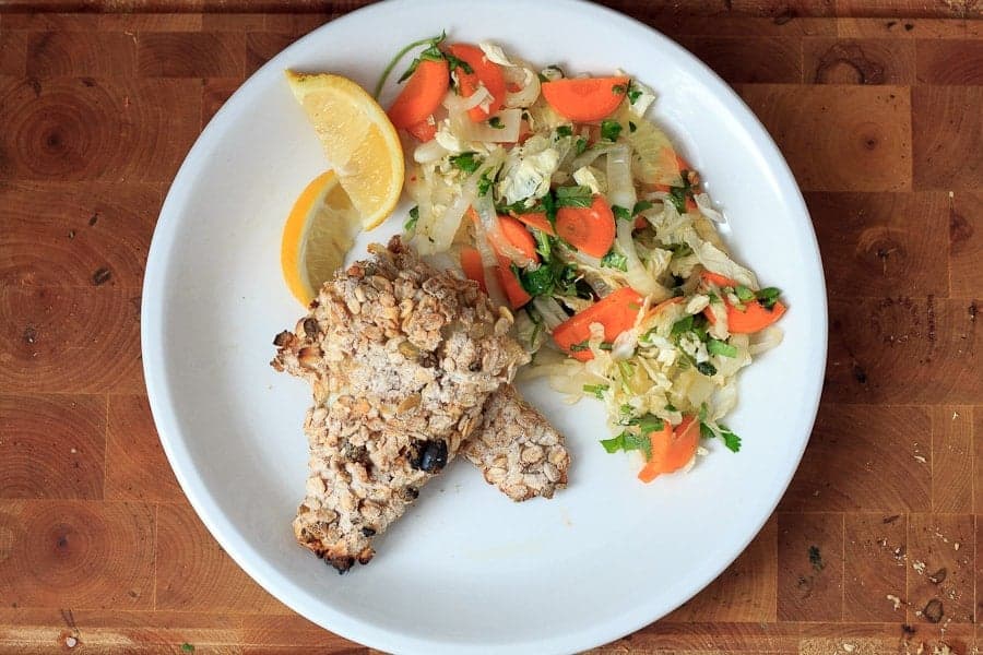 baked oat-crusted cod fillets