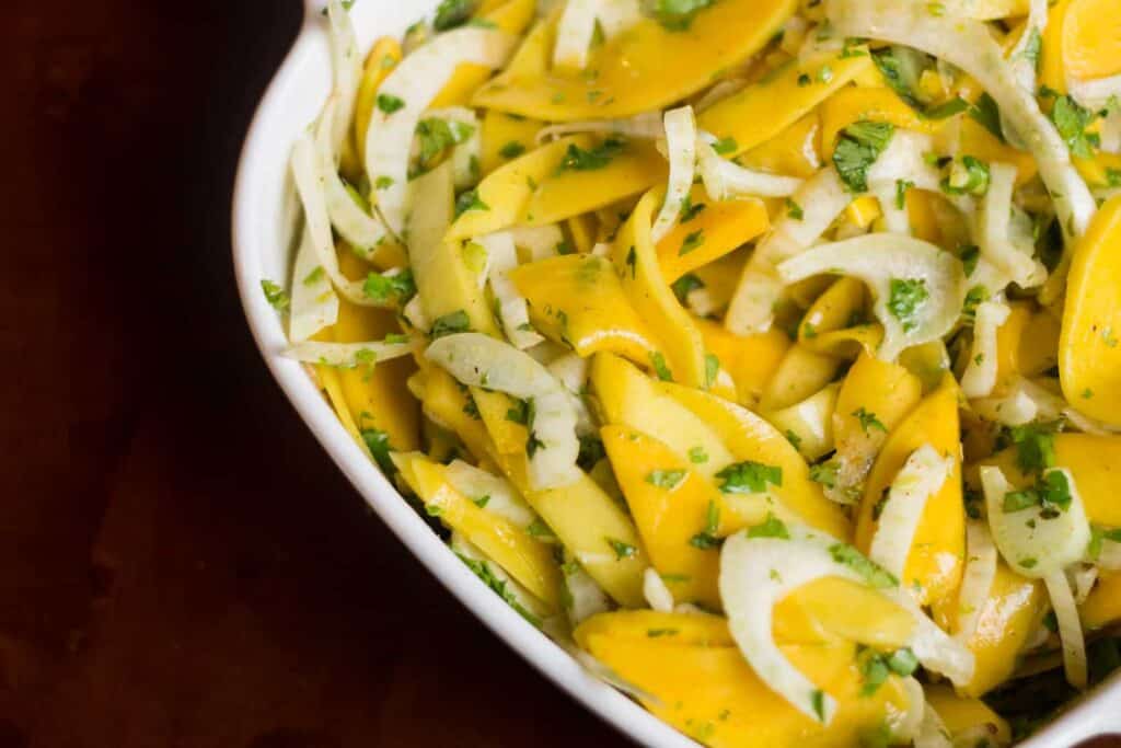 Fennel and mango slaw