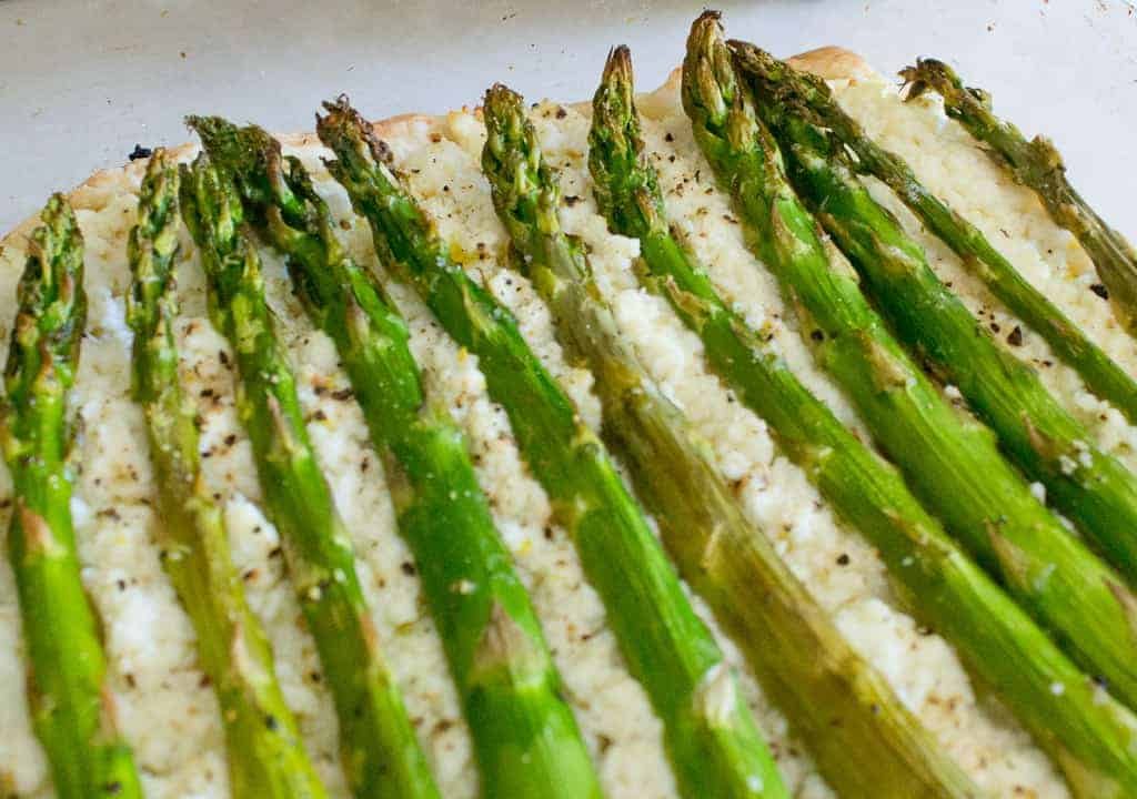 asparagus and ricotta tart baked