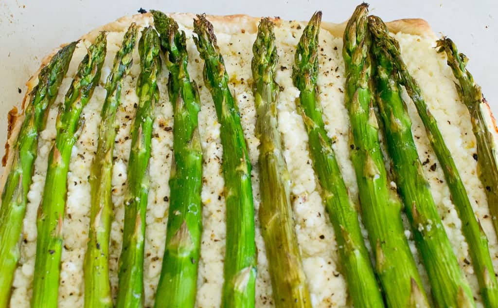asparagus and ricotta tart asparagus spears