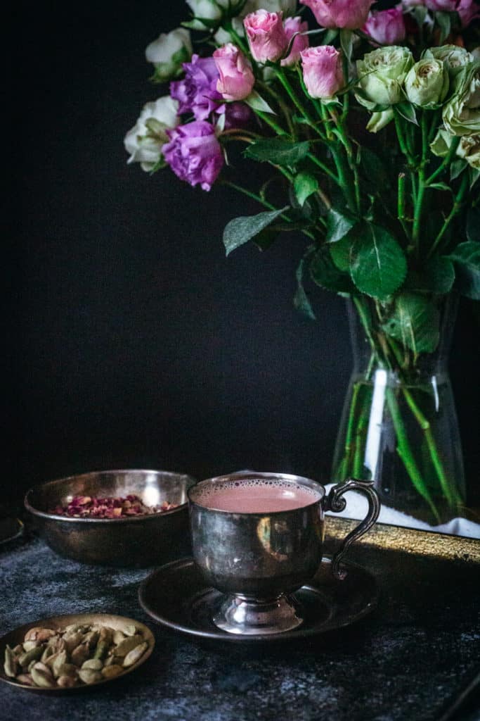 Beetroot Middle Eastern cardamom rose latte