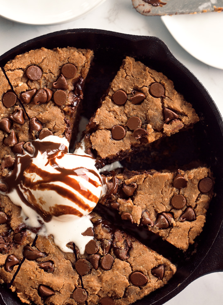 Cast Iron Chocolate Chip Cookie Pie