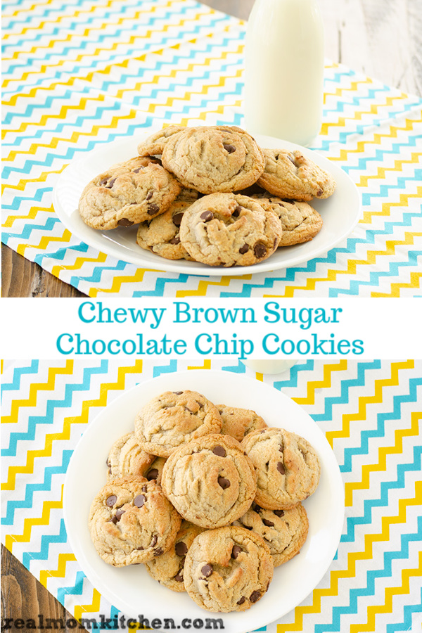 Chewy Brown Sugar Chocolate Chip Cookies | realmomkitchen.com