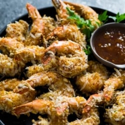 Easy Baked Coconut Shrimp Recipe with Orange Soy Dip | @bestrecipebox