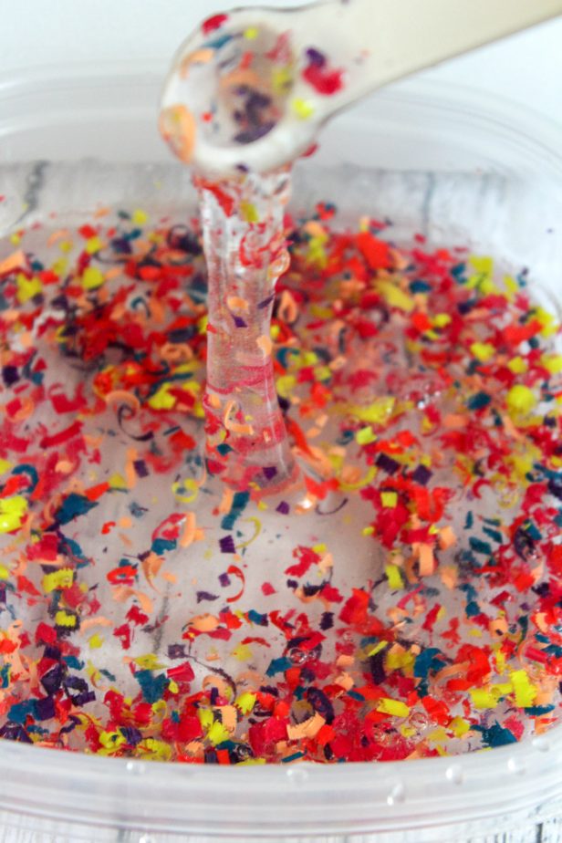 Color Slime making in bowl