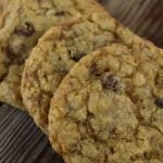 Cowboy Cookies with Toffee Bits contain oats, chocolate chips, and Heath toffee pieces for the perfect cookie (no coconut).