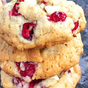 White Chocolate Oatmeal Cranberry Cookies Recipe
