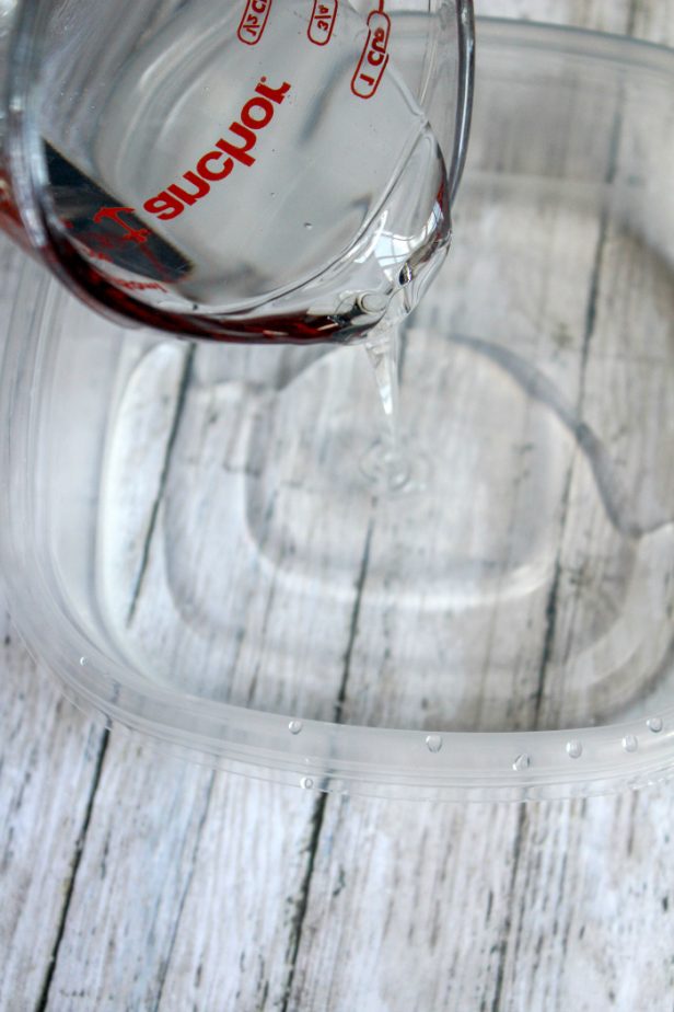 Glue being poured into bowl for slime
