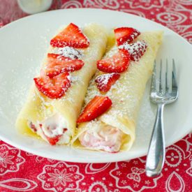 Crepes with Creamy Strawberry Filling