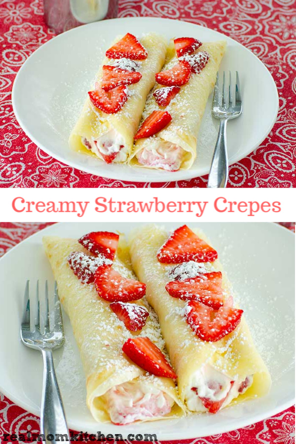 Creamy Strawberry Crepes
