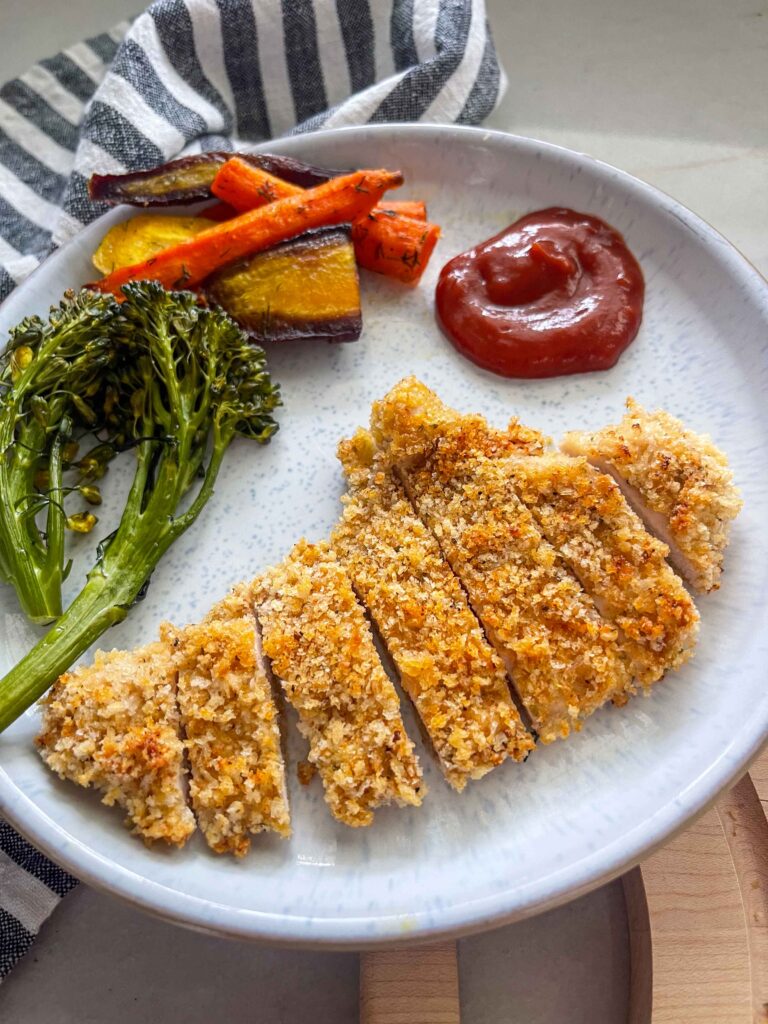 Crispy Oven-Baked Breaded Chicken Cutlets