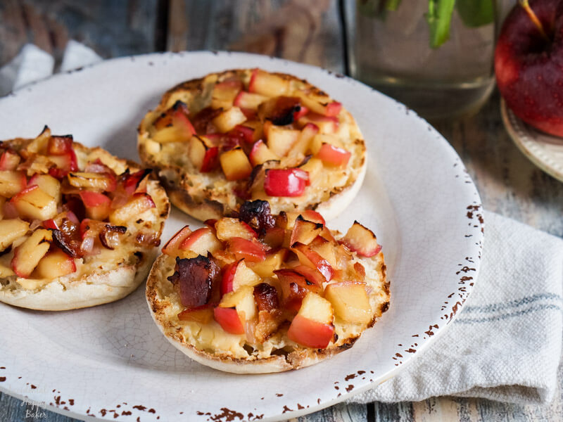 Apple Bacon Cheese English Muffins