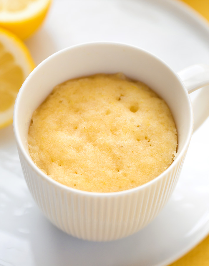 Easy Lemon Mug Cake (Eggless, Vegan)