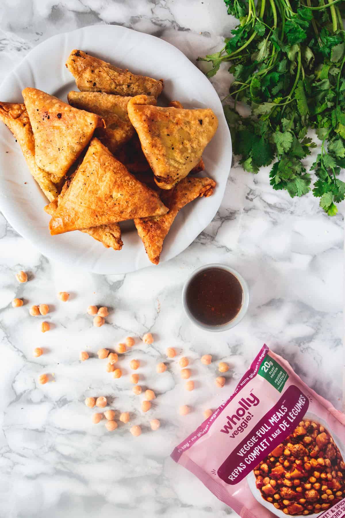 samosas with filling package