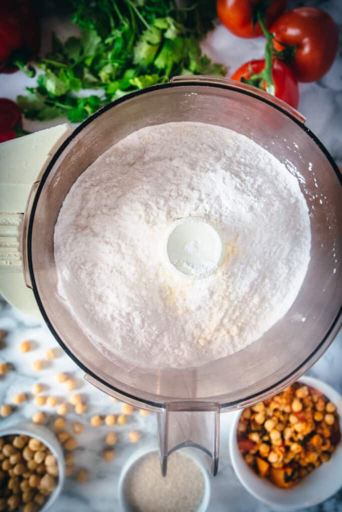 flour in food processor