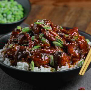 Gluten Free Sticky General Tso's Pork Meatballs