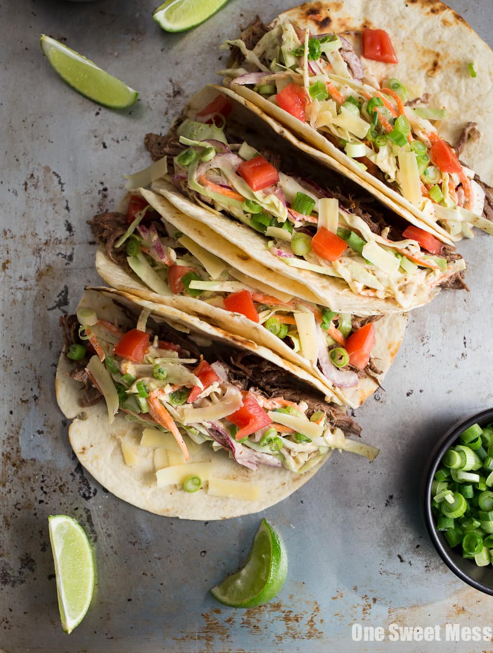 Guinness Shredded Beef Tacos with Mustard Slaw