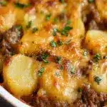 Cheesy Hamburger Potato Casserole | Family Dinner Idea