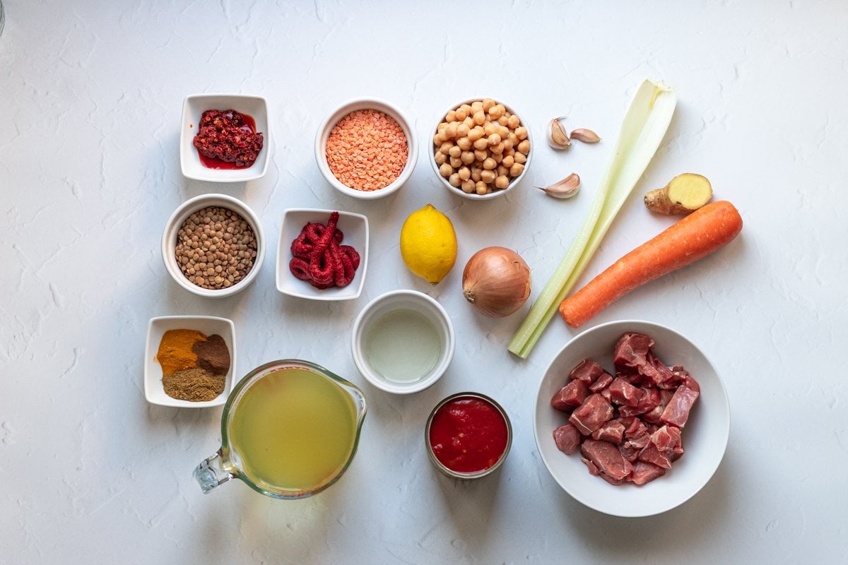 Ingredients for harira