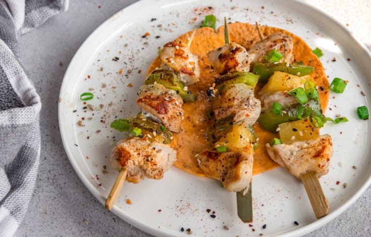 Hawaiian Inspired Chicken and Pineapple SKEWERS