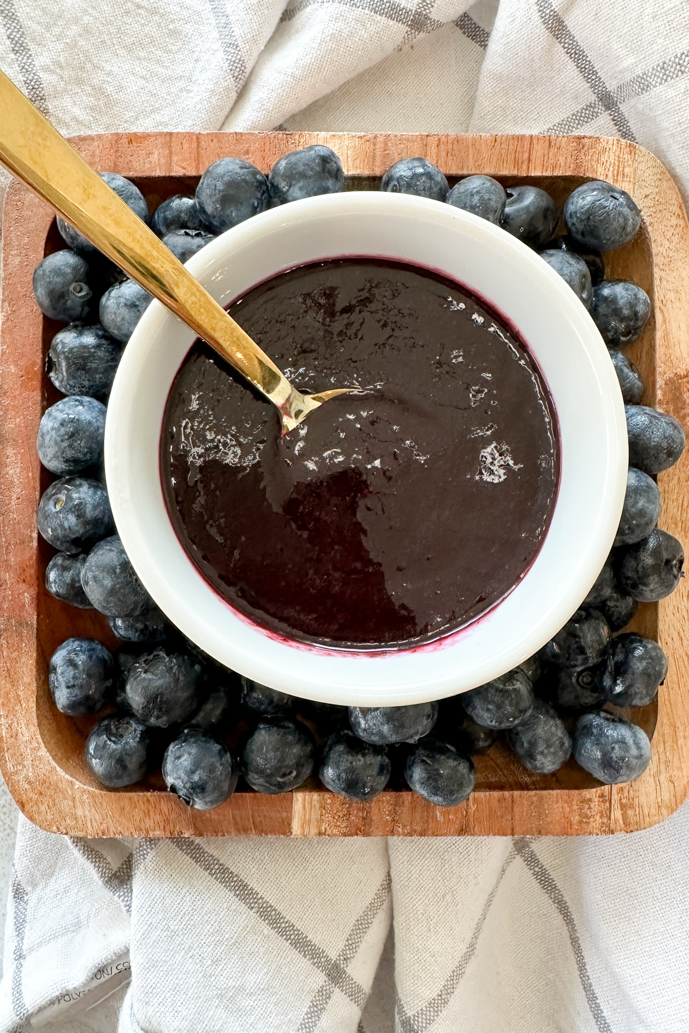 Healthy blueberry chia jam.
