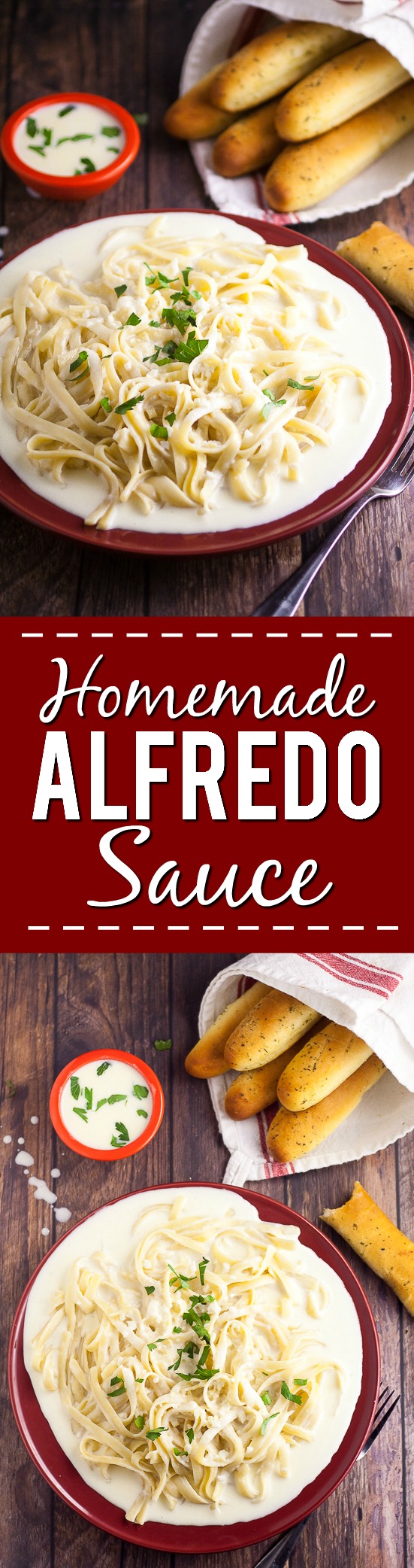 Homemade Alfredo Sauce Recipe - Make this rich and creamy Homemade Alfredo Sauce recipe that tastes as amazing as your favorite Italian restaurant, right in your own kitchen so that you can eat it whenever you want!