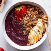 homemade high protein acai bowl