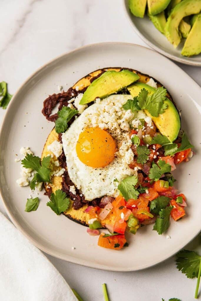 huevos rancheros  with black beans