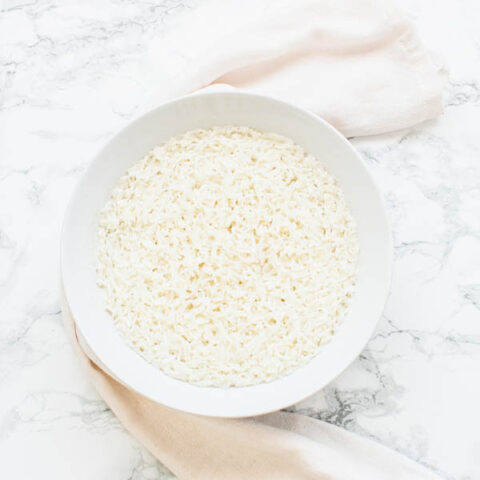 Basmati rice cooked in microwave