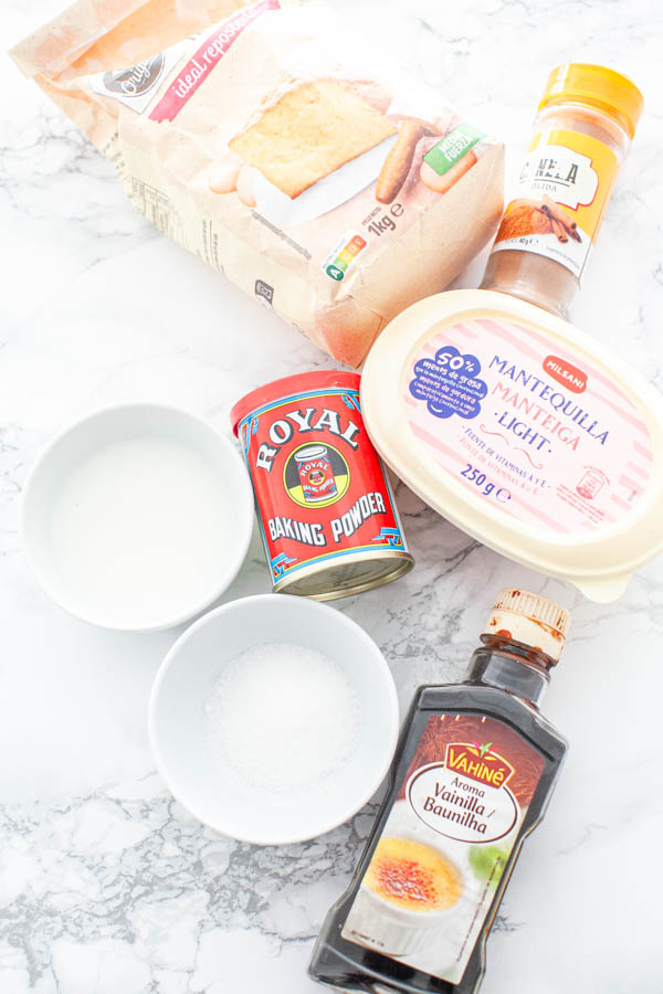 Microwave Snickerdoodle mug cake ingredients