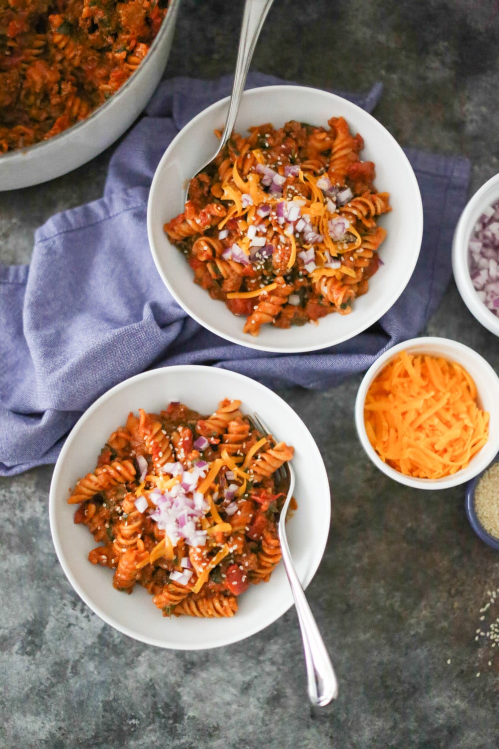 Healthy Pantry Recipes- One-Pot Cheeseburger Fusilli
