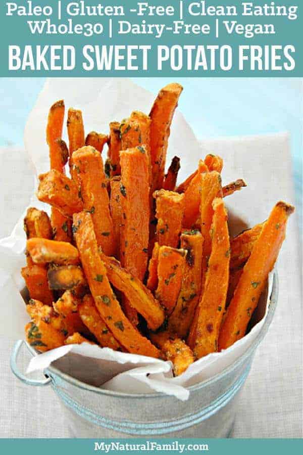 Perfect, Baked Paleo Sweet Potato Fries Recipe {Clean Eating, Gluten-Free, Dairy-Free, Vegan, Whole30}