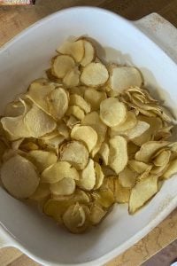 Potato Goulash with Ground Beef is a easy dinner idea.  If you've ever wondered what can I add to boxed scalloped potatoes, look no farther.  This recipe uses boxed scalloped potatoes and ground beef for a kid-friendly meal. 