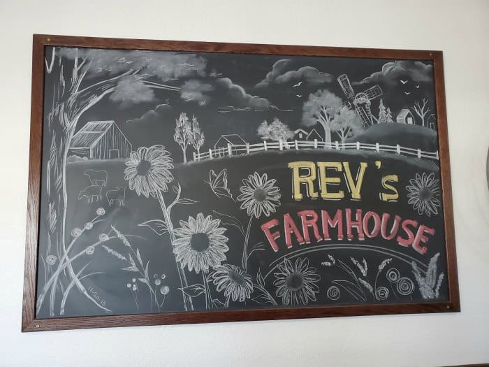 Rev's Farmhouse Chalkboard sign 