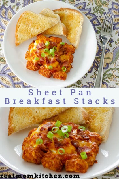 Sheet Pan Breakfast Stacks | realmomkitcen.com
