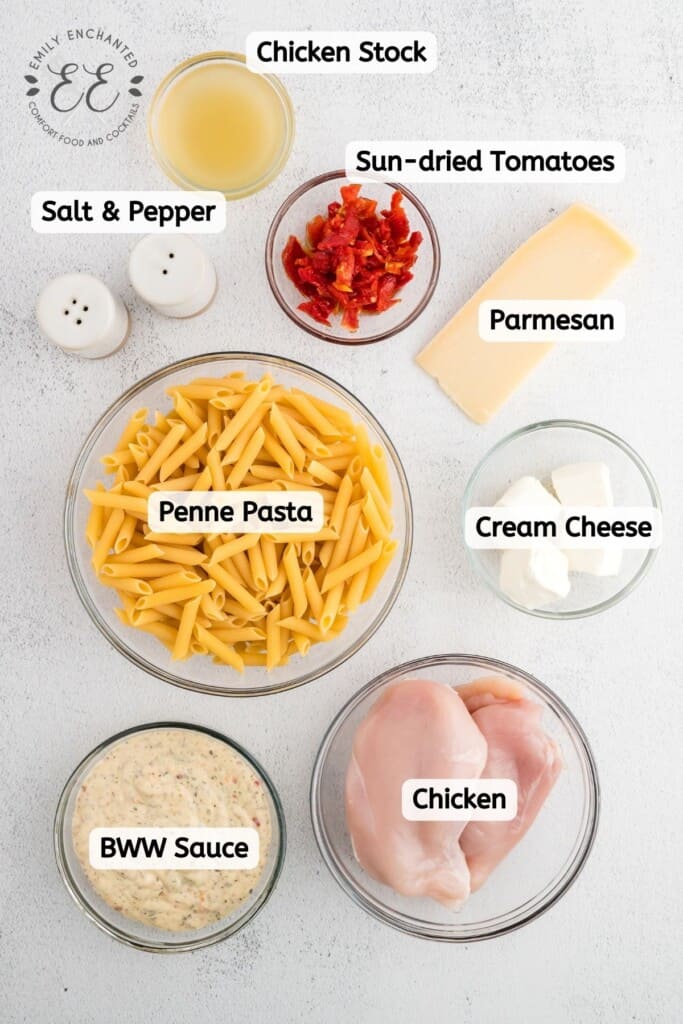 Slow Cooker Chicken Pasta Ingredients