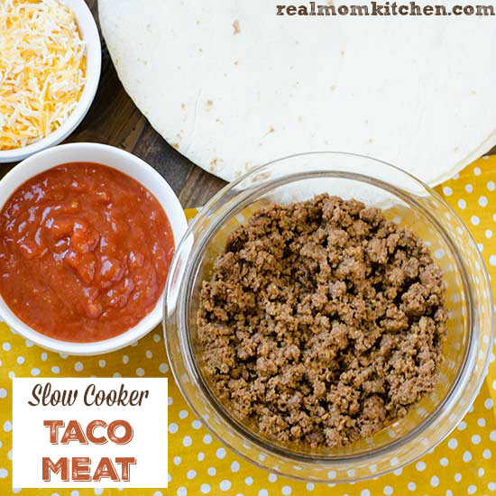 Slow Cooker Taco Meat | realmomkitchen.com