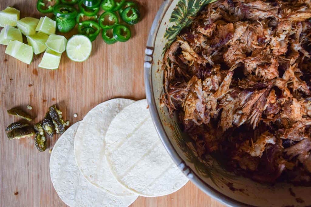 smoked pork tacos