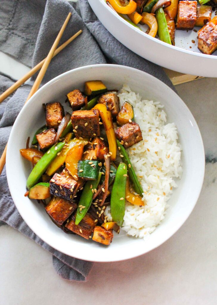 Snap Pea Tofu Stir Fry
