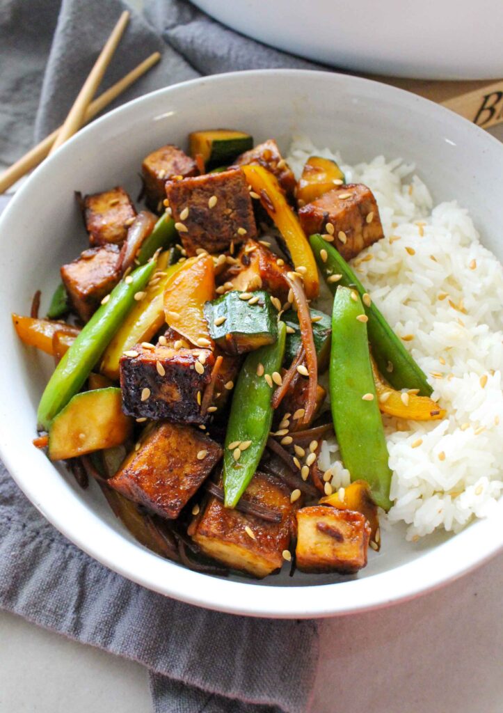 Snap Pea Tofu Stir Fry