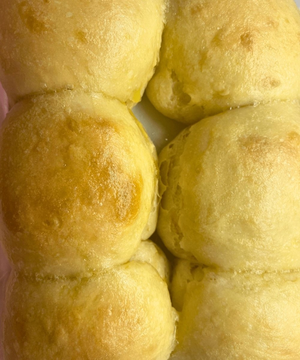 sourdough Hawaiian rolls up close